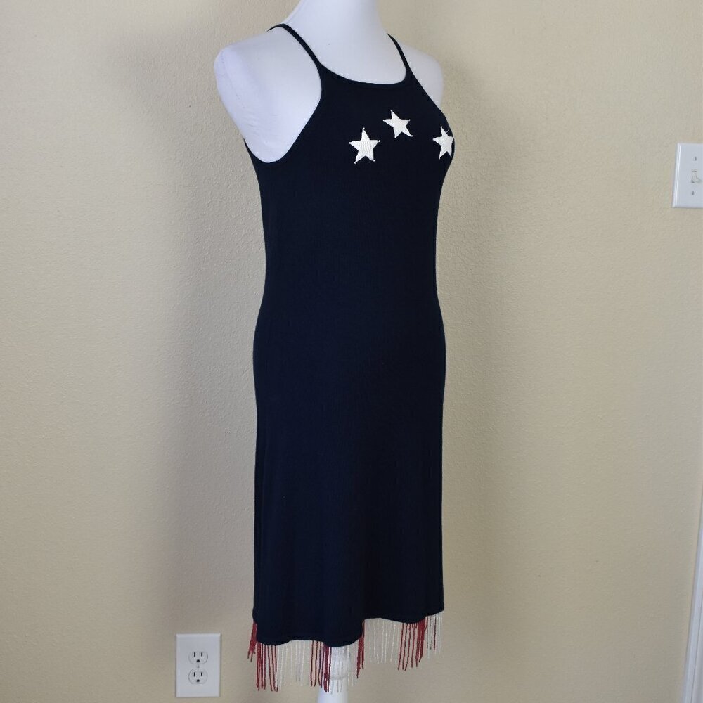 Tommy Hilfiger Vintage Knit Beaded Fringe Spaghetti Strap Dress - S - Picture 8 of 9